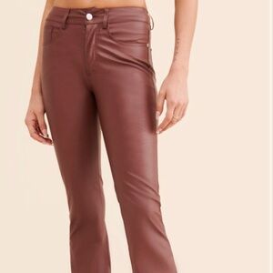 Anthropologie Pilcro YaYa mid-rise vegan leather pants size 32